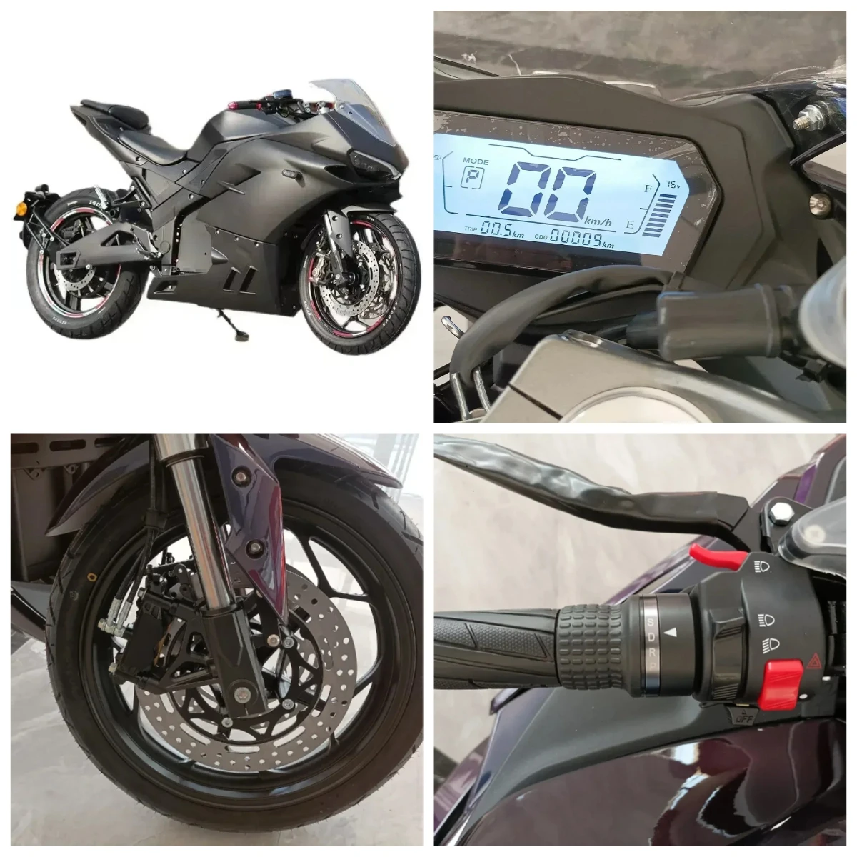 

LUYUAN MotorcycleTwo-wheeled Electric Motorcycle High-speed Adult Electric Bicycle 5000W/8000W/10000W Long-distance
