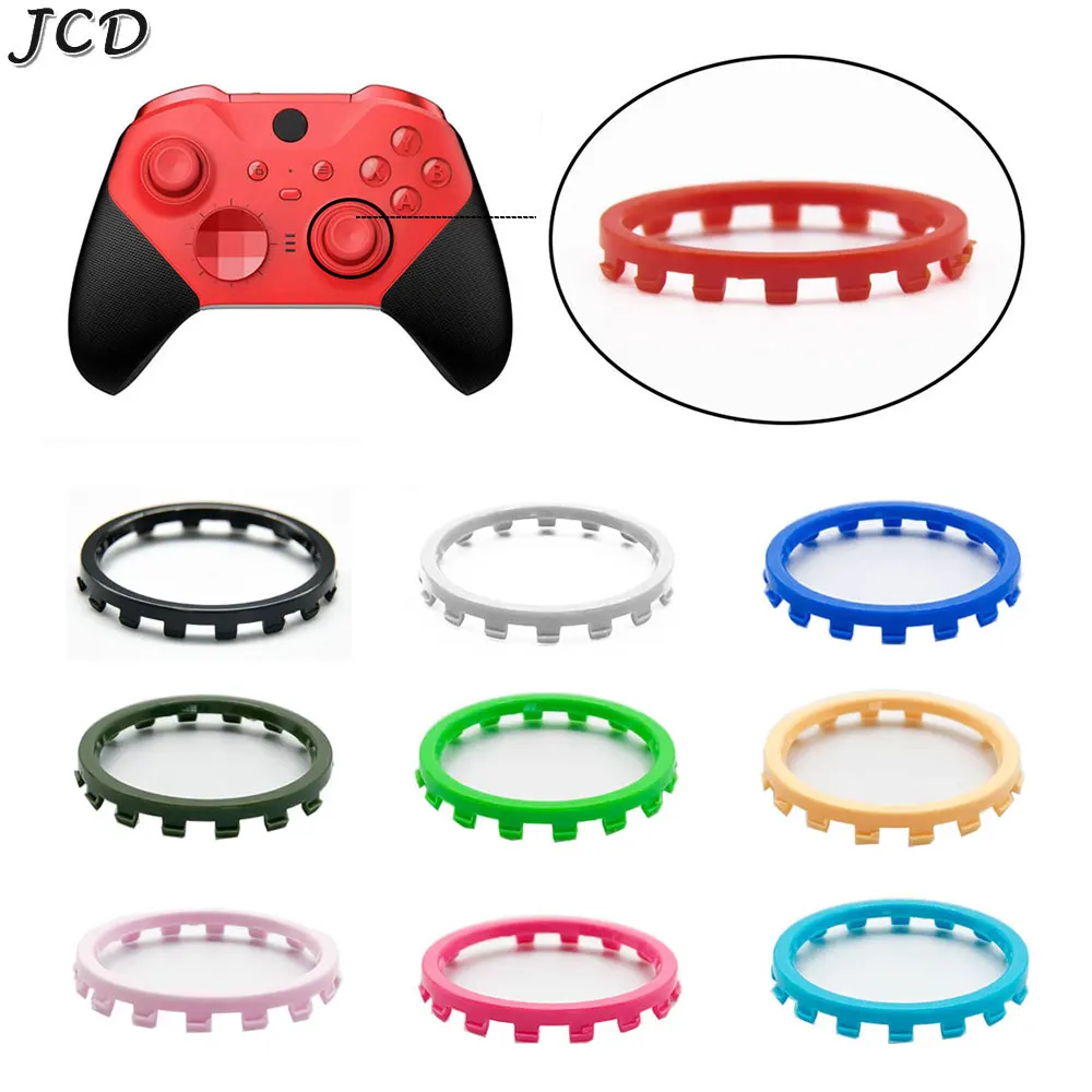 JCD 2pcs For Xbox One Elite Series 2 Game Controller Joystick Thumbstick Circle Accent Rings Replacement Accessories