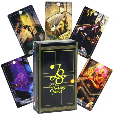 Hot Selling 78 Stories Tarot Leisure Entertainment Card Family Gathering Divination Deck Tarot Board Playing Card Game