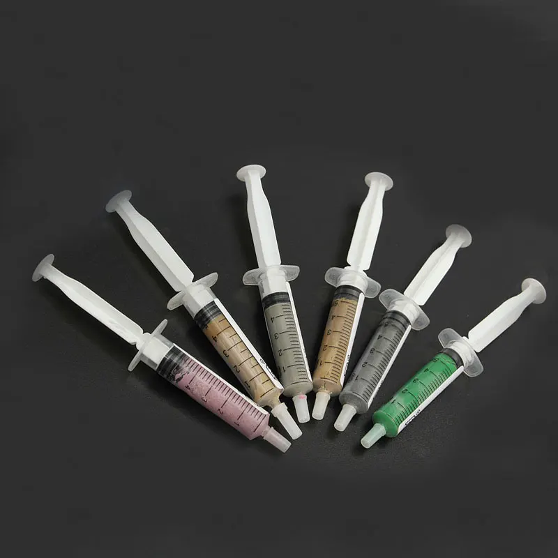 Diamond Polishing Paste Composto Seringas, Mood Polishing Tool para Glass Metal Grinding, Ferramenta abrasiva, 5g, 6Pcs