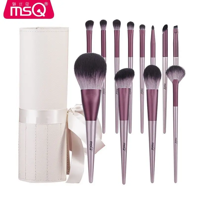 MSQ/Meisikou 12 Piece Small Lotus Root Makeup Full Set Of Eye Shadow Soft Hair Fingertip Concealer Eyebrow Brush