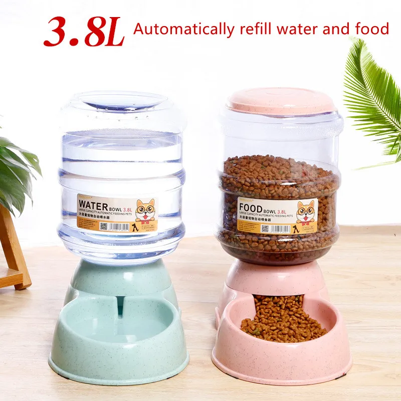 

3.8L Pet Cat Automatic Feeders Large Capacity Cat Water Fountain Plastic Dog Water Bottle Feeding Bowls Water Dispenser For Cats