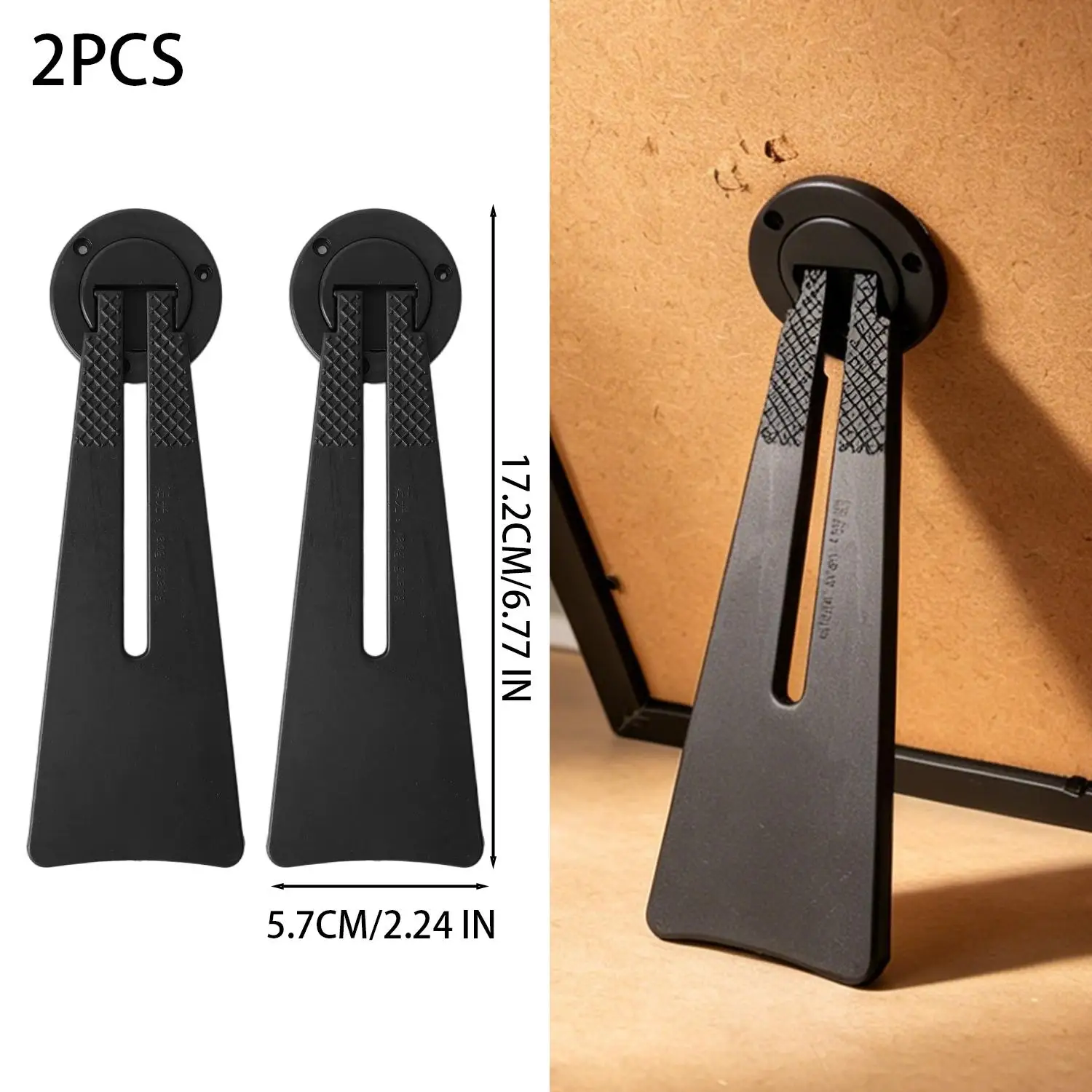 360 Rotatable Plastic Photo Frame Stand for Tabletop Display
