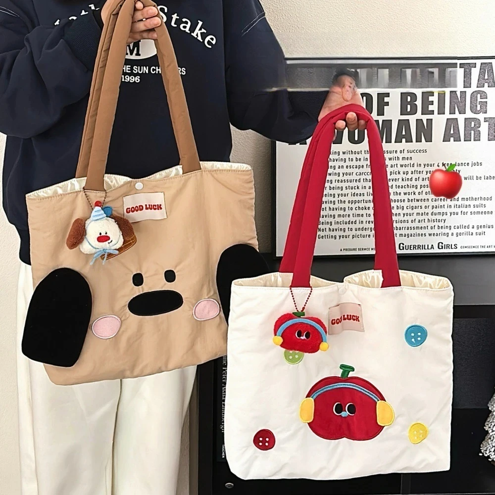 Damska torba na ramię o dużej pojemności, uniwersalna torba do pracy, urocza torba biurowa, miękka torba na zamek błyskawiczny, haftowana torba typu tote.