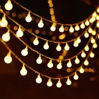 3M 6M 10M 22M Fairy Lights Garland LED Ball String Lights Waterproof for Christmas Tree Indoor Wedding Home Decoration 220V Lamp