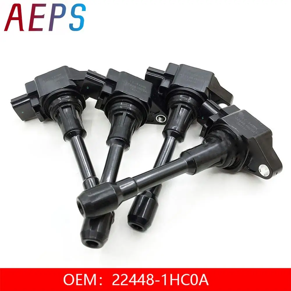 

4PCS Car Ignition Coil 22448-1HC0A for Nissan Teana Sylphy Qijun Renault 22448-5RB0A 22448-JA10C 224481HC0A New