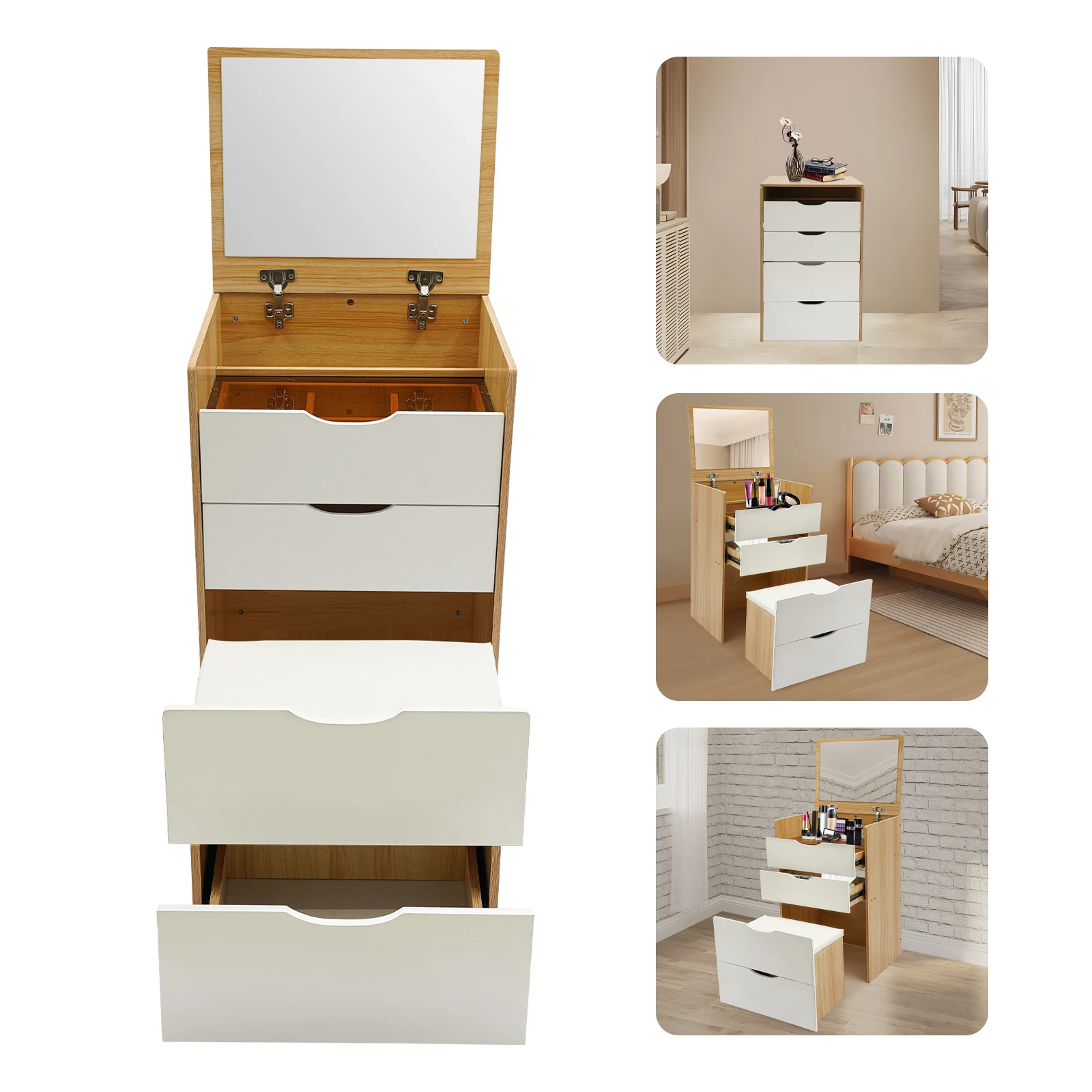 مكتب الغرور الحديث مع مقعد ماكياج طاولة الغرور للمنازل والشقق والمهاجع 40*48*80 سنتيمتر