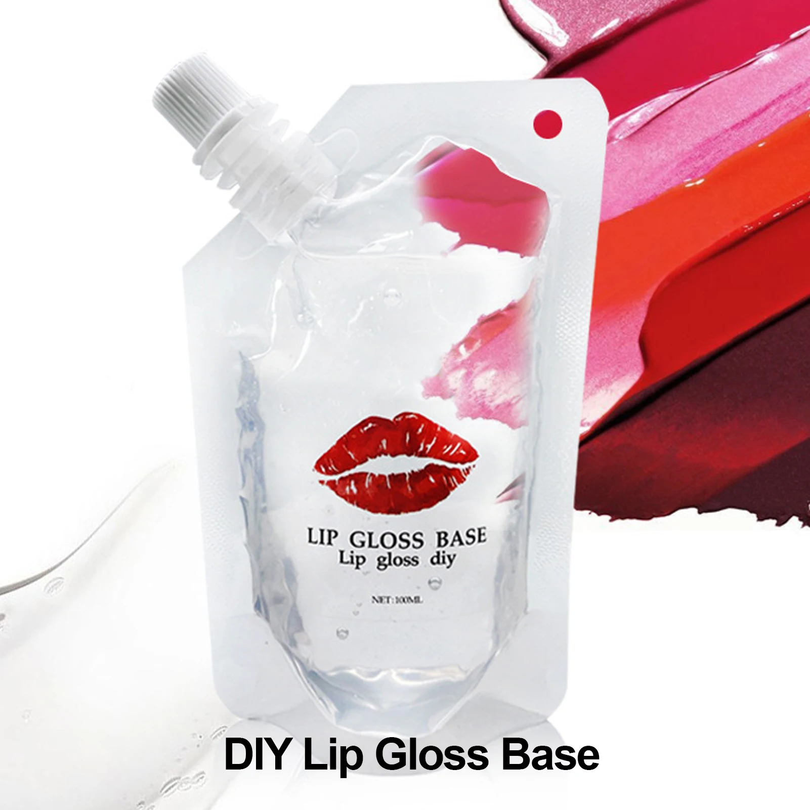 Klares Lipgloss-Basisöl, feuchtigkeitsspendend, DIY Lippenbalsam-Basisgel, Öl, Kosmetikmaterial, 100 ml, einfaches Färben, 1 Stück