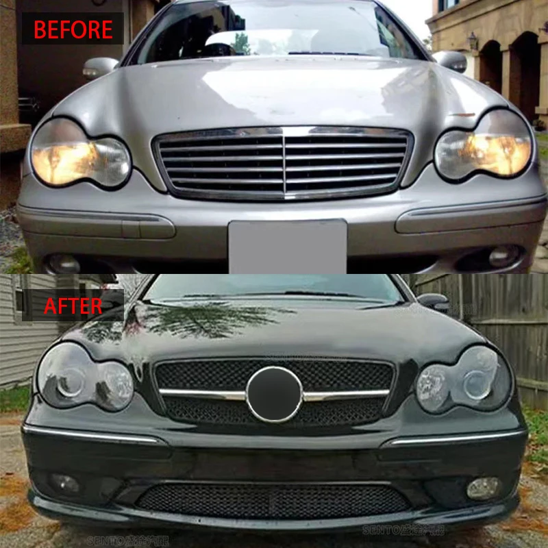Front Bumper Grille Hood Tuning Racing Grill For Mercedes-Benz C-Class W203 C200 C240 C280 C320 2001-2007 ABS Grills