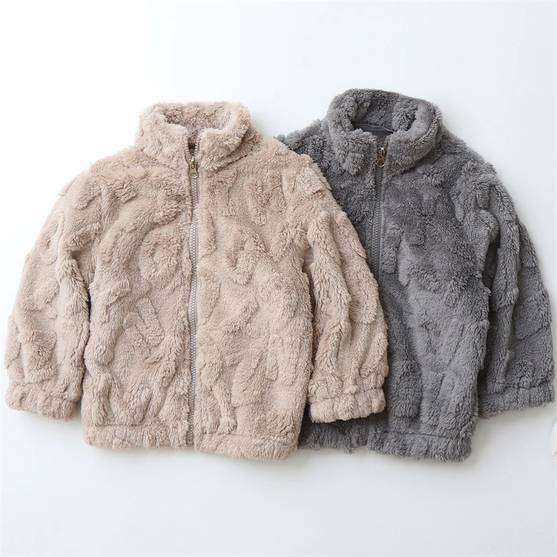 

Детская фланелевая куртка, новинка 2023 года, осенне-зимняя верхняя одежда для младенцев, модная детская куртка, мягкая детская куртка для детей 1-5 лет