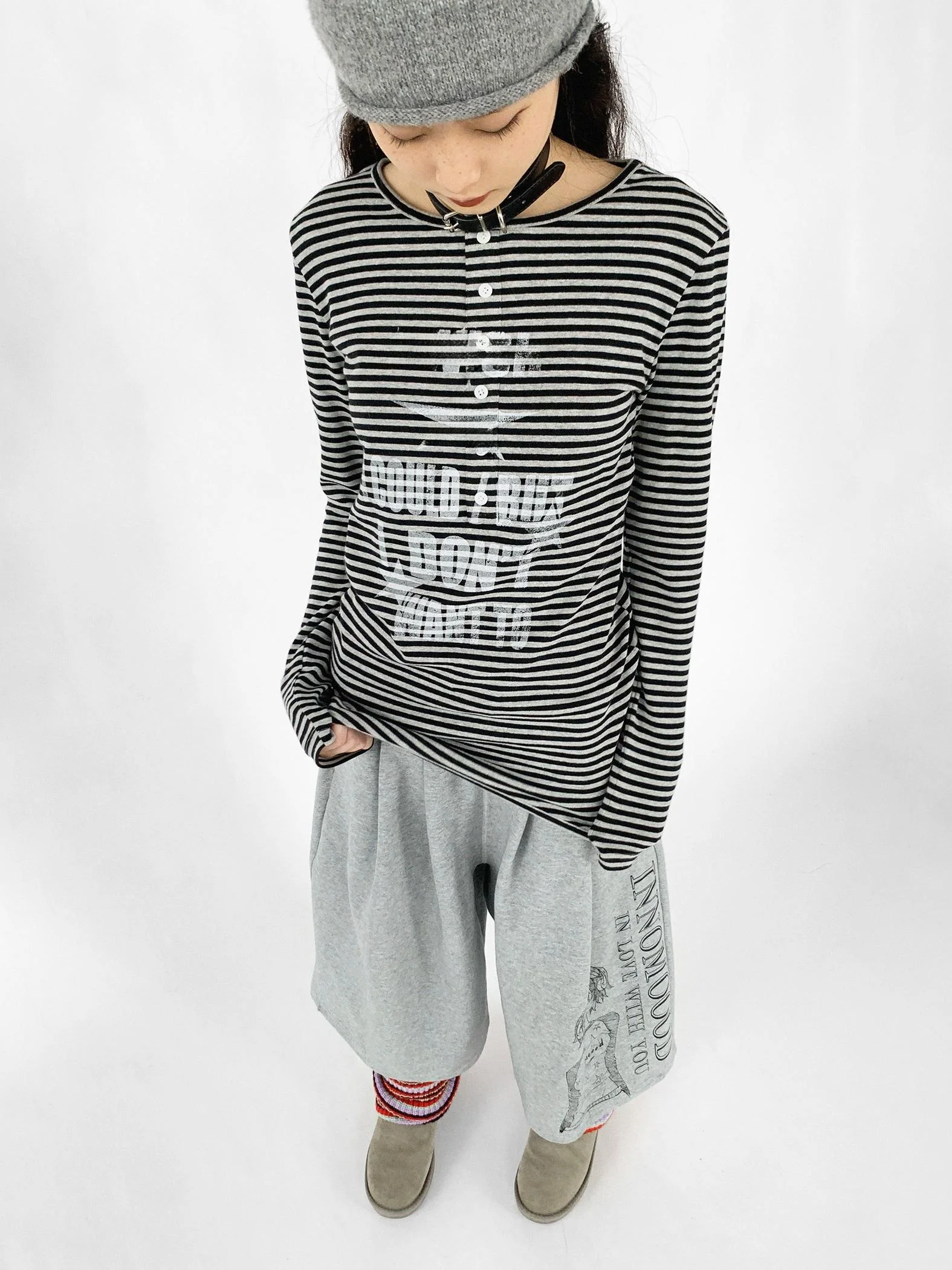 

Футболка Innood Long Sve в полоску с принтом звезды, эластичная женская футболка средней длины, весенний топ из смеси хлопка, базовый слой