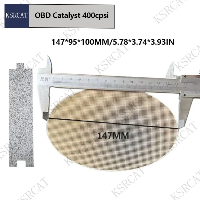 147*95*100mm Auto Universal Catalyst OBD 400cell Catalytic Converter For Cars Ceramics Material  Honeycomb Exhaust Filter