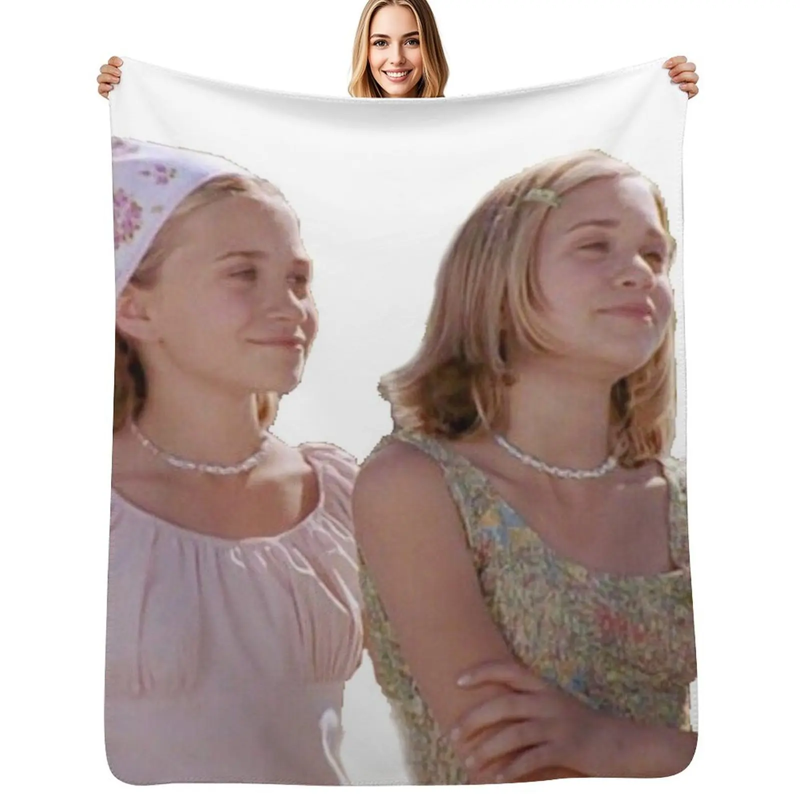 Mary Kate and Ashley Olsen Passport to Paris! Throw Blanket Year Round Soft Comfortable Blanket for Home