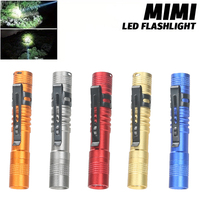 Mini Portable LED Pen Light with Clip Ultra Bright High Lumens Pocket Handheld Flashlight Torch for Camping Outdoor Emergency
