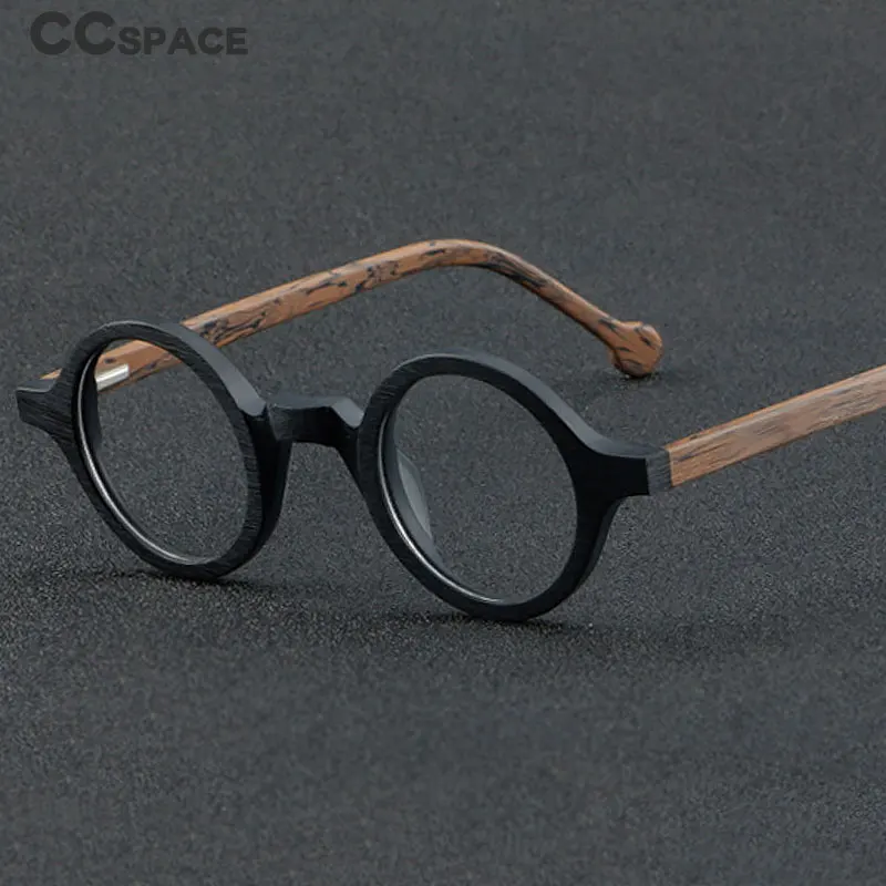 55724 خمر إطار نظارات بمادة الخلات المستديرة الرجال النظارات الطبية البصرية الإطار النساء كوريا الفاخرة العلامة التجارية النظارات #2