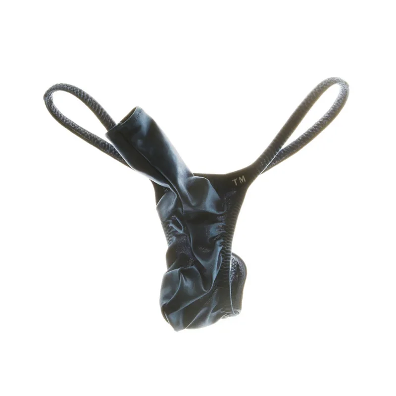 

Men's Nylon Thong, High Elastic Breathable T-back Underwear, Low-rise with Special Pouch Design