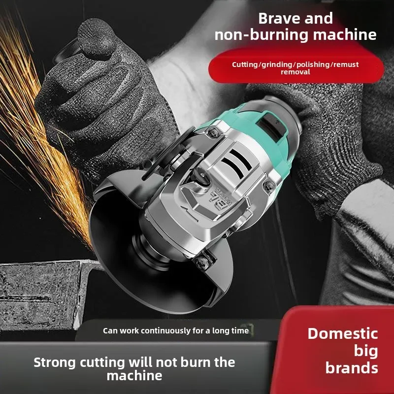 110V/220V Cordless Angle Grinder with Lithium Battery Multi Purpose Cutting and Polishing Electric Tool for DIY ADA