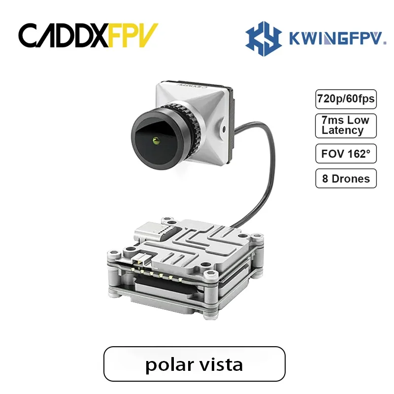 CADDX Polar Vista Kit 720P/60fps Night Vision Camera 28ms Low Latency Starlight Digital FPV HD Camera System for FPV RC Drone