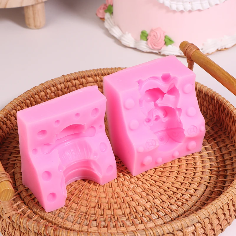 Cetakan silikon gajah kaya 3D, Fondant lilin Resin Aroma batu ornamen cetakan sabun untuk dekorasi kue cangkir kue