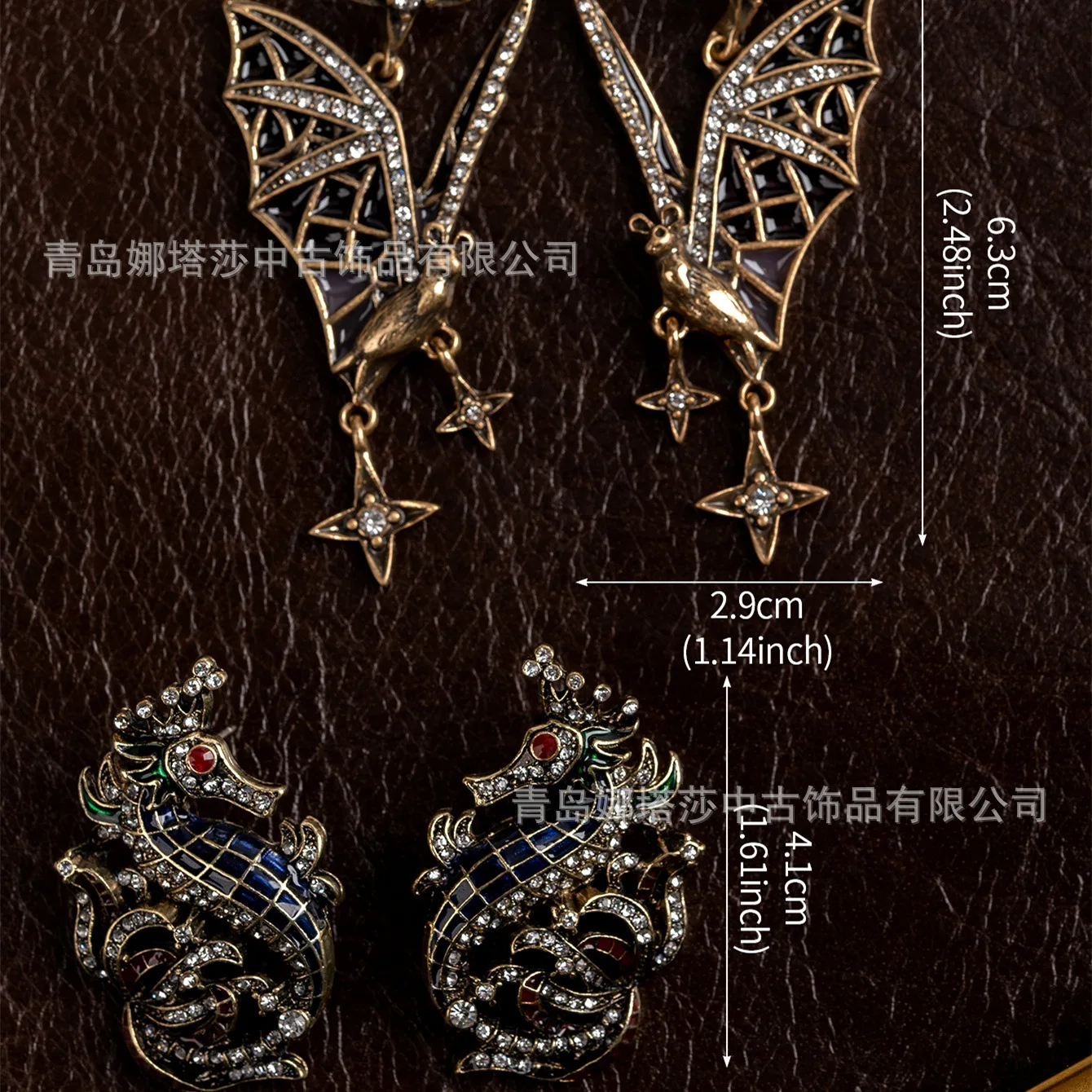 

Уникальные винтажные серьги в стиле ретро, потертые серьги-гвоздики, серебряные серьги с иглами в виде животных, мастерство изготовления