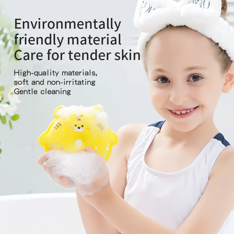 

Children's Bath Cotton Ball Cartoon Flower Design Soft Absorbent Cotton Bath Ball Random Shipment Of Animal Patterns