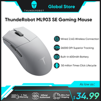 ThundeRobot ML903 SE Gaming Mouse Tri-Mode Wireless Mouse Bluetooth 26000 DPI PAW3395 Lightweight Computer Mice For Pc Gamer