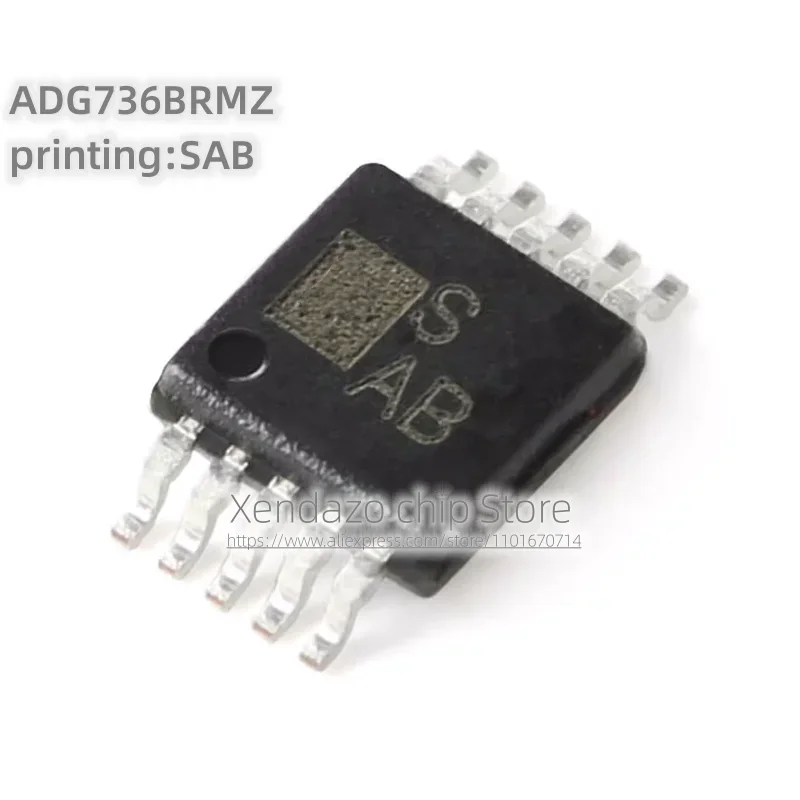 10pcs/lot ADG736BRMZ-REEL7 ADG736BRMZ printing SAB MSOP-10 package Original genuine CMOS Single Pole Double Throw Switch Chip
