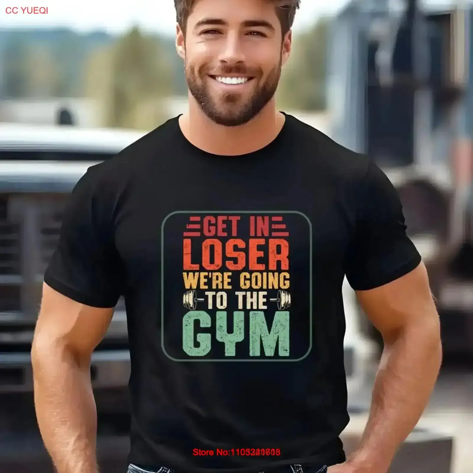 Softstyle T Shirt funny gym get in loser we are going to the workout vintage Washed designer clothes Casual streetwear graphic