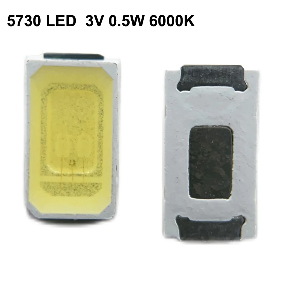 

High Efficiency 138lm/W 5730 SMD LED 6000K Really 3V 150ma 0.5W For LED Light DIY & Repair