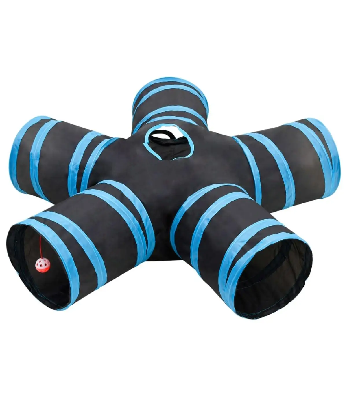 5 outlets black and blue polyester 25 cm cat tunnel game tents and tunnels