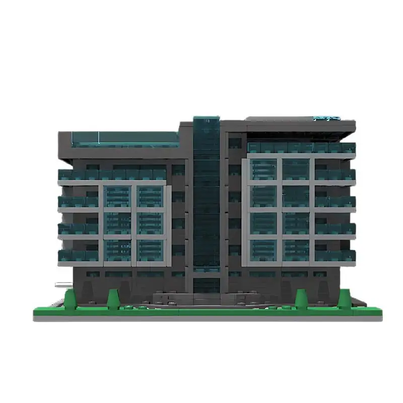 새로운 사무실 건축 블록 모델 도시 스트리트 뷰 창의적인 벽돌 조립 교육용 장난감/어린이 소년을위한 선물