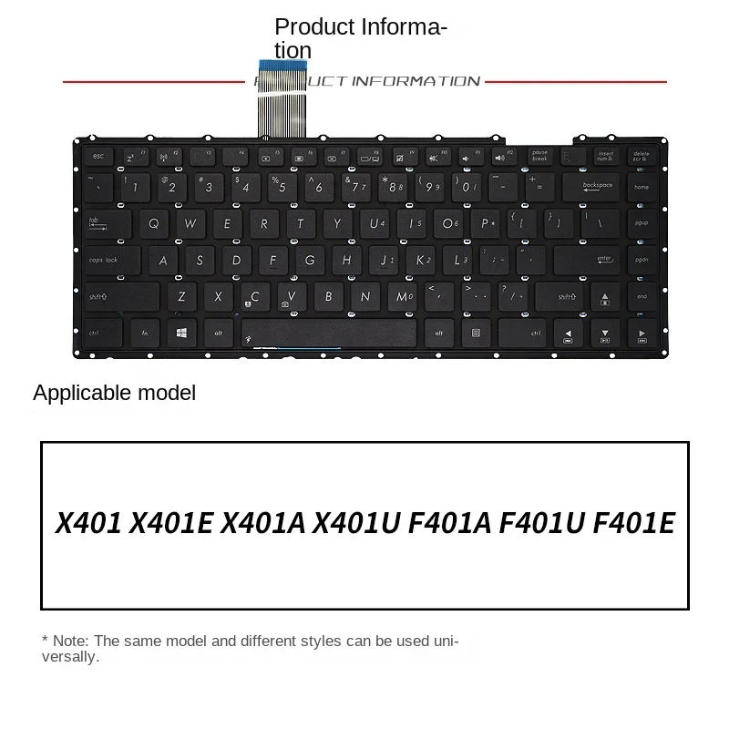 Replace application For ASUS X401 X401E X401A X401U F401A F401U F401E Laptop keyboard