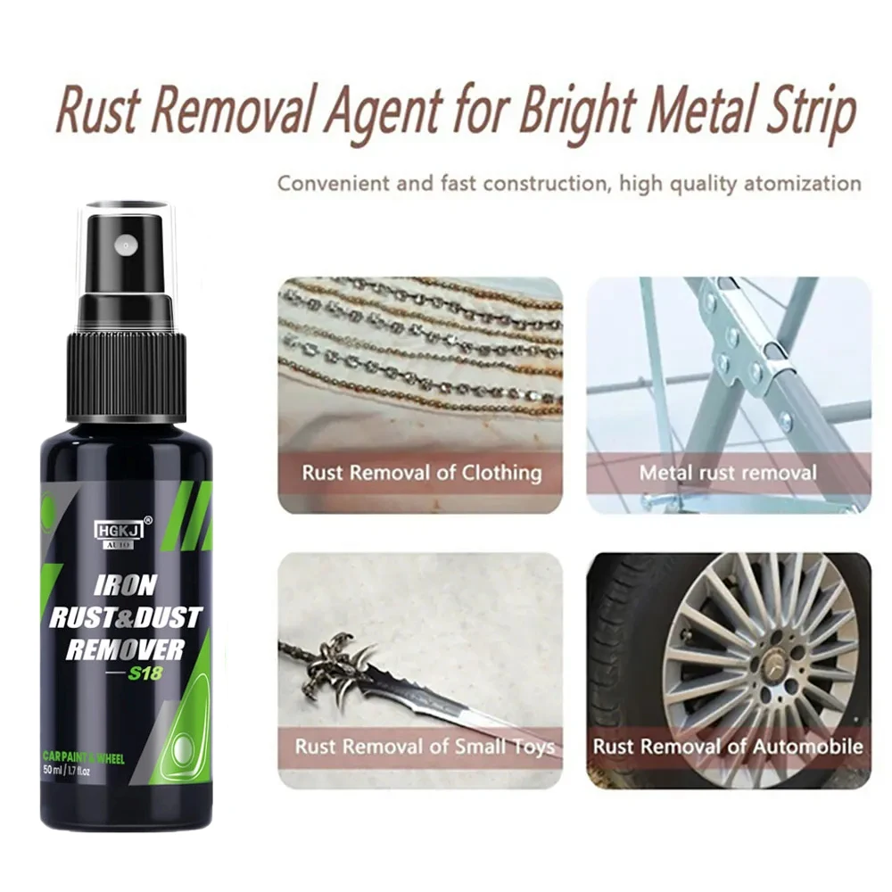 HGKJ S18 Car Rust Remover Spray Protect Wheels And Brake Discs From Iron Dust Rim Rust Cleaner Auto Detail Chemical Car Care