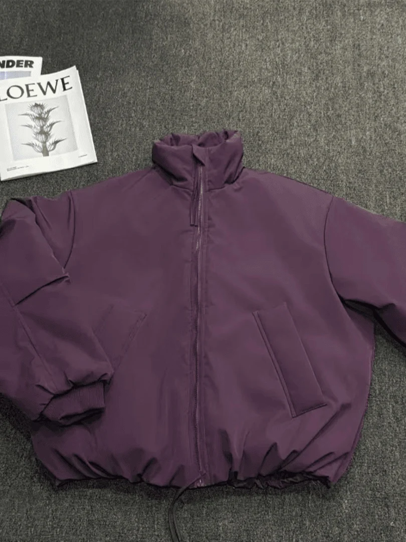 

Фиолетовый американский бомбер Sle Flight Jaet, хлопковое пальто, мужское пальто с воротником-стойкой, модная брендовая зимняя верхняя одежда