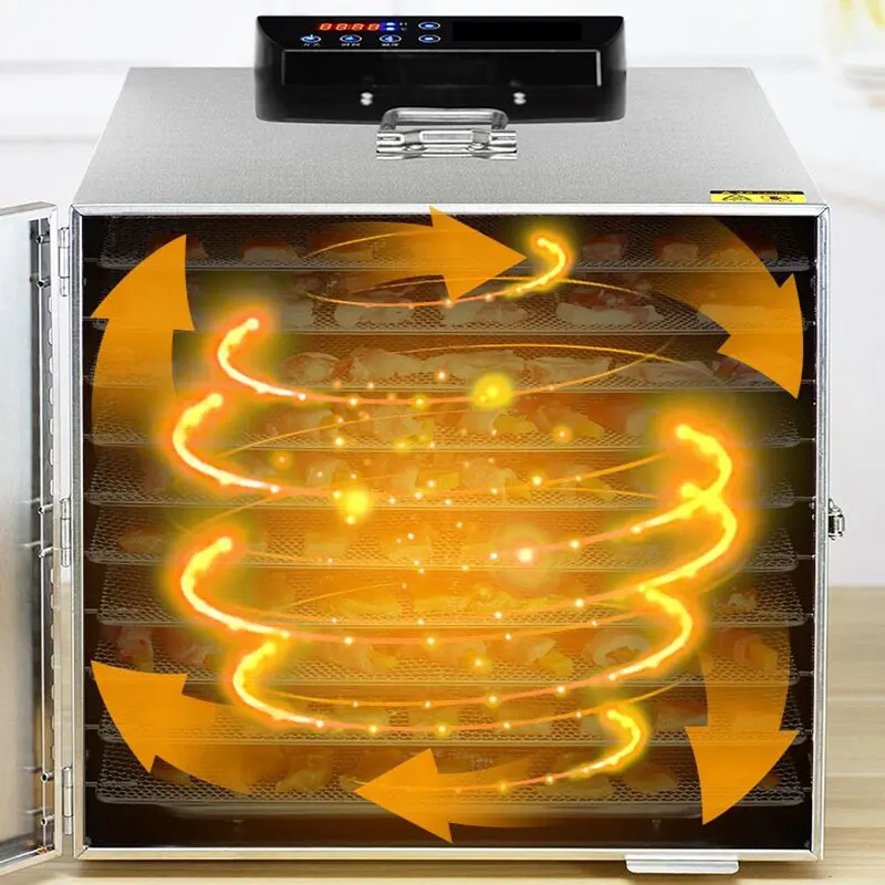 10 Layers 220V Fruit Dryer Food Household Fruit Dryer Bean Pet Food Dehydration Air Drying Machine