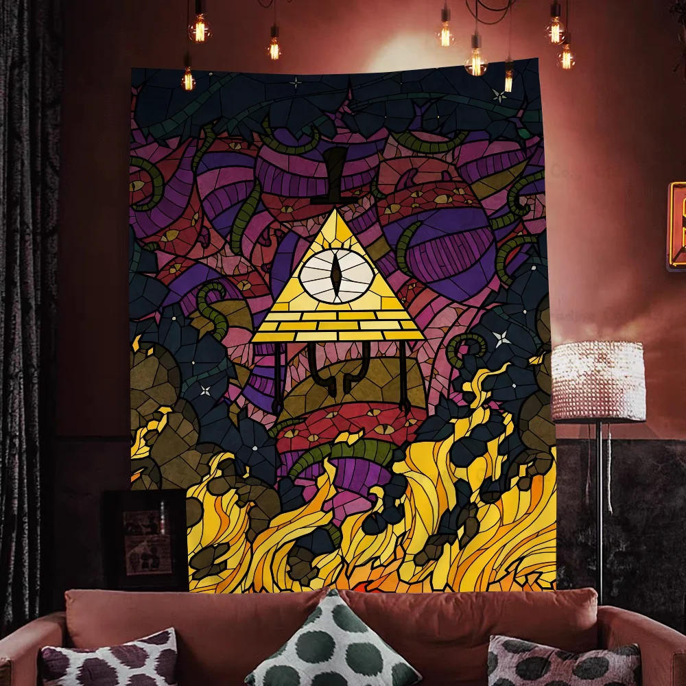 1pc Classic Gravity Falls Movie Cartoon Tapestry Wall Hanging Decoration Household Home Decor