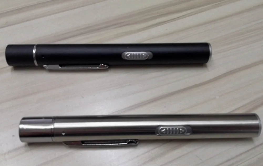 Portable Dual Light Source LED Stainless Steel Nursing Penlight Flashlight for Students Doctors