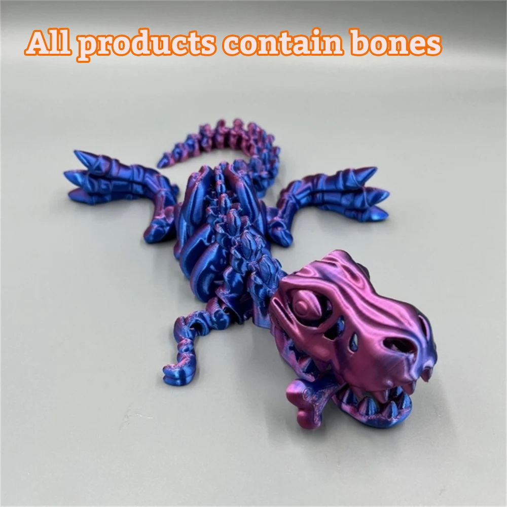 Figurines Miniatures 3D Printing Tyrannosaurus Rex Stall Market Dragon Ornaments Gift Joints Can Move Freely. Mouth Dinosaur
