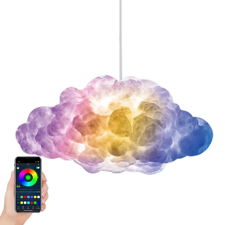 Modern Design LED White for Nursery Multi-Functional Adjustable Accessories Remote Control Smart Cloud Lamp