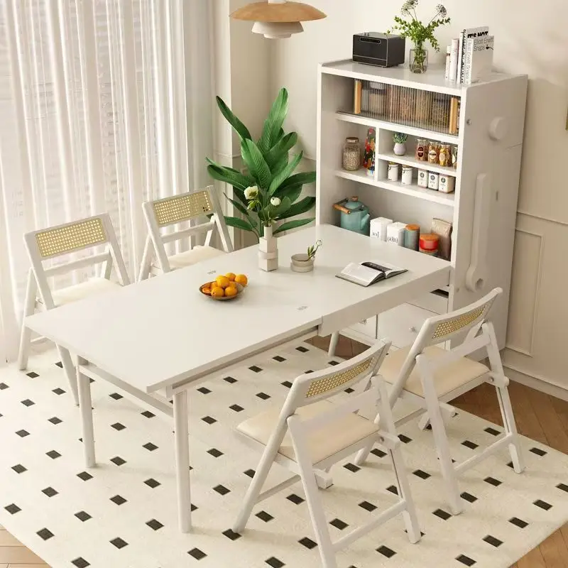 خزانة جانبية من الخشب الصلب - مخزن بوفيه نورديك مع أدراج وباب منزلق، وحدة تخزين موفرة للمساحة لغرفة الطعام والمطبخ