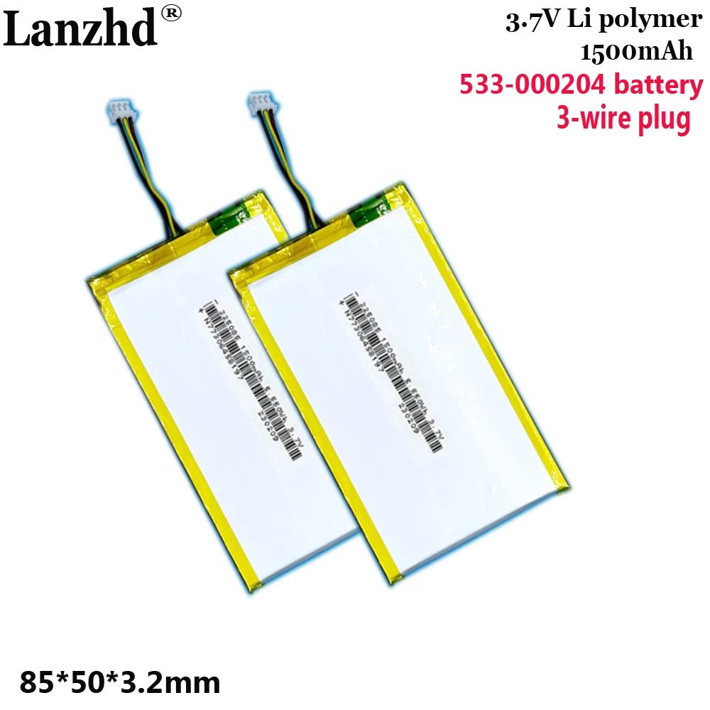 3.7V Polymer Battery Logitech 325085 Battery 533-000204 Battery Wireless Keyboard Battery 1500mAh with 3-Wire Plug