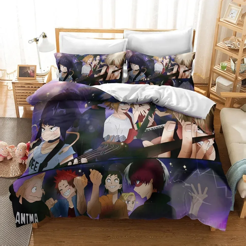 

Japan Anime My Hero Academia Comfortable Duvet Quilt Cover Pillowcase Bedding Set Children Bedroom Decoration Home Textile