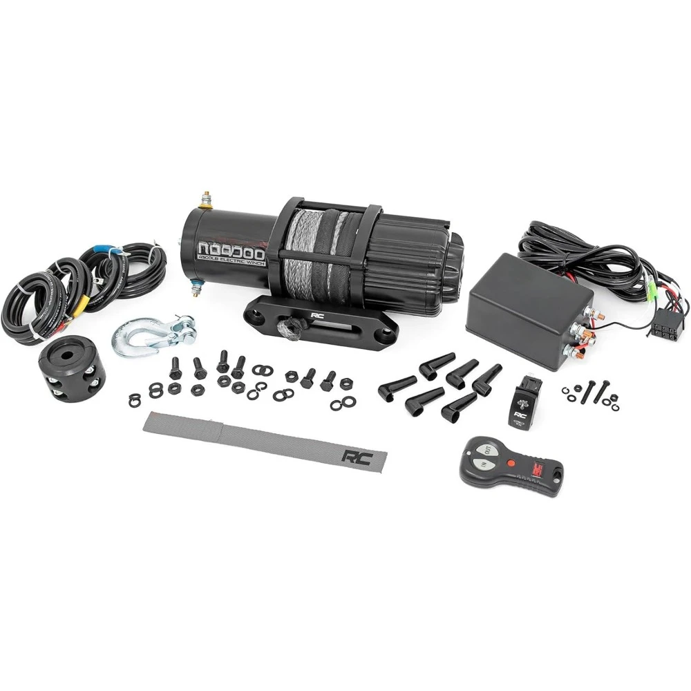 4,500LB UTV Electric Winch | 1.4HP | Synthetic Rope - RS4500SA