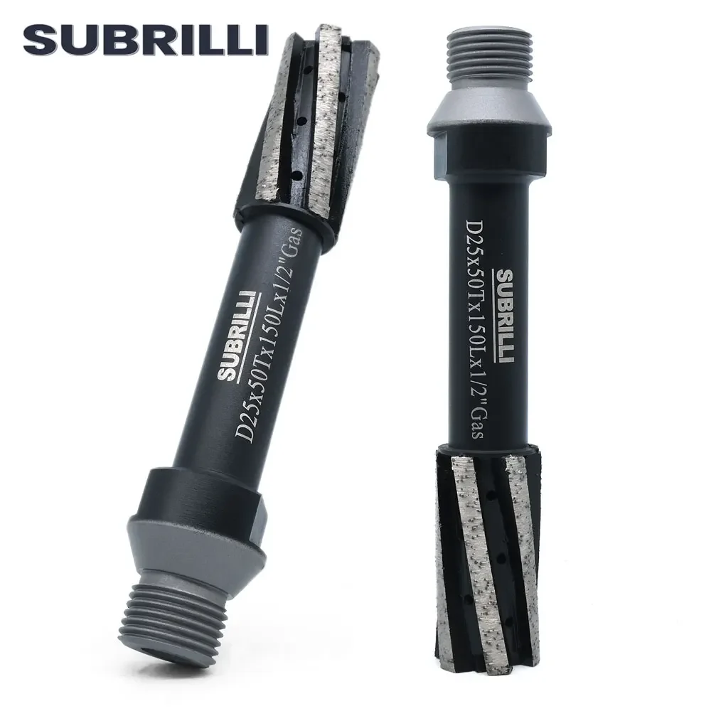 Imagem -03 - Subrilli Fresa de Furo de Roda de Tambor de Diamante de Tolerância Zero para Pedras e Concreto D25 D30 T50 L153 mm