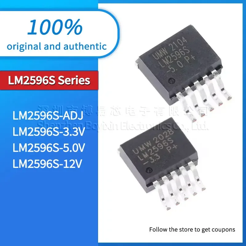 

Original genuine LM2596S-ADJ LM2596S-3.3 LM2596S-5.0 LM2596S-12 TO-263-5