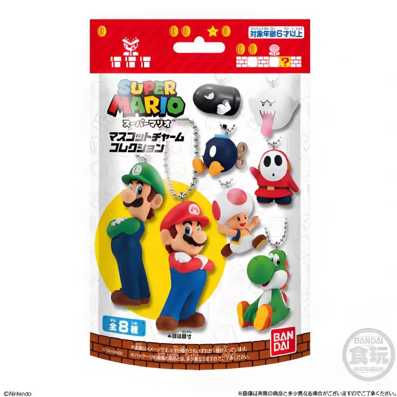 Bandai Original Shokugan Super Mario Luigi Yoshi Toad Anime Figure