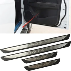 4Pcs/Lot ABS Stainless Steel For 2015-2022 ISUZU MU-X Door Sill Pedal Welcome Scuff Plate Decoration Cover