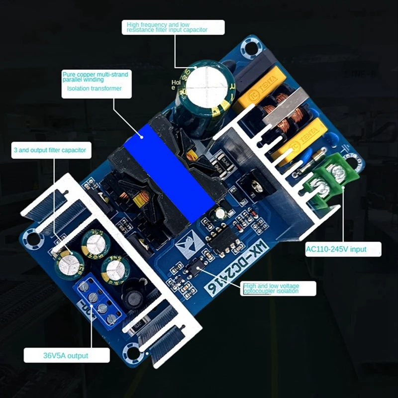 2X36V 5A Модуль питания 180W Модуль промышленного импульсного источника питания Голая плата AC-DC