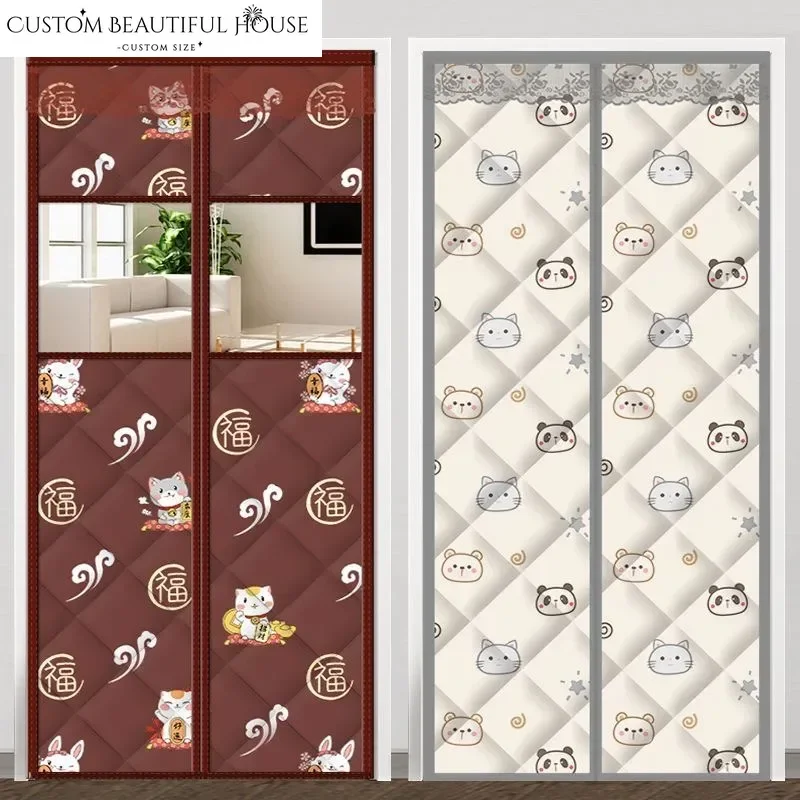 

PU Winter Door Curtain Waterproof and Windproof Magnetic Thermal Warmth Insulated Winter Door Curtain Storm Window Curtain