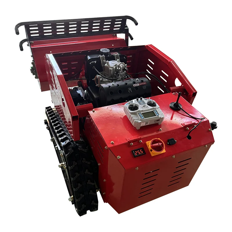 مصنع مخصص 500 مللي متر جزازة العشب التي يتم التحكم فيها عن بعد روبوت مجنزرة كسارة العشب الذكية الحصول على شهادة CE EPA